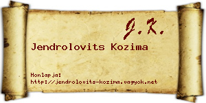 Jendrolovits Kozima névjegykártya